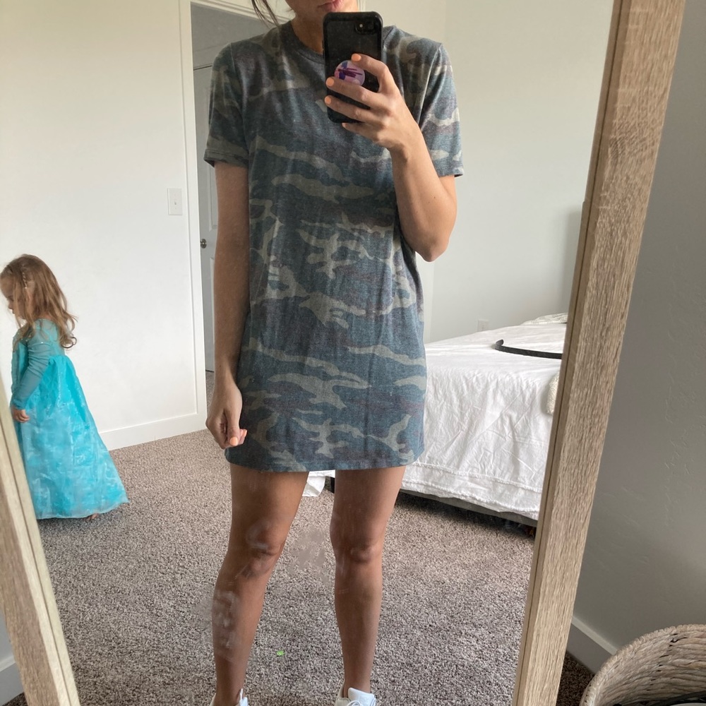 Camo t shirt dress
